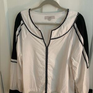 LOFT Monochrome Contrast Blouse